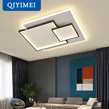 Lámpara de araña LED rectangular para sala de estar, accesorio de iluminación interior giratorio, regulable, para dormitorio, decoración del hogar