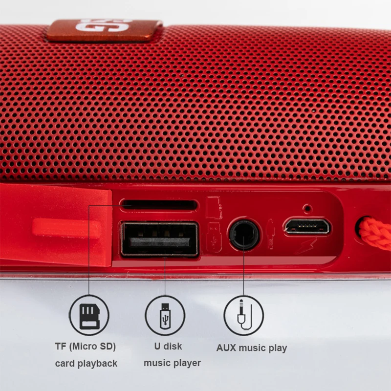 Powerful Portable Speakers Bluetooth Speaker Column Wireless Speaker with LED Night Light TF Card FM Radio Boombox Built in Mic