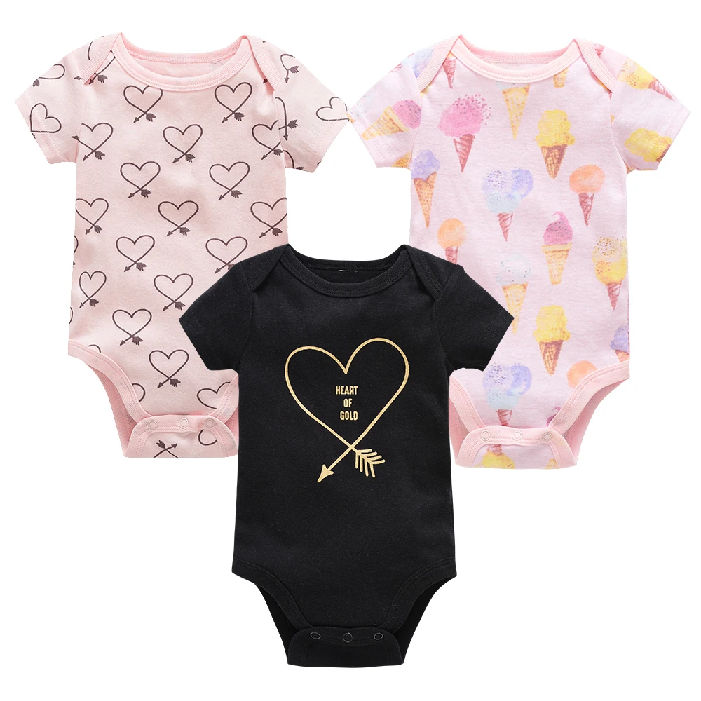 3pcs/Lot Baby Boys Bodysuit Fashion Body Suits Short Sleeve Newborn Infant Jumpsuits Cartoon Kids Baby Girls Romper Clothes Боди