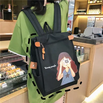 

2019 new ladies backpack high school campus cute backpack women's