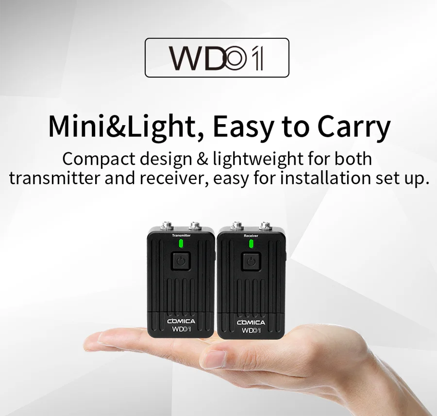COMICA CVM-WD01 беспроводной микрофон 2,4G цифровой беспроводной микрофон для записи интервью аудио звук для DSLR/смартфона/ПК