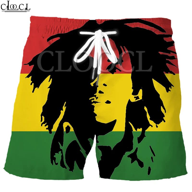 CLOOCL-Pantalones deportivos para hombre, pantalón corto masculino de estilo Hip Hop con estampado 3D, diseño Bob Marley, ideal para la playa y el verano