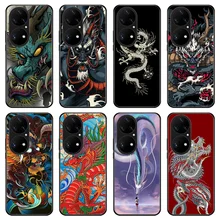 

Dragon Totem Phone Cover For Huawei P30 P40 P50 Pro Mate 40 40PRO PLUS HONOR 50 50Pro 50SE Non-Slip Frame Phone Case