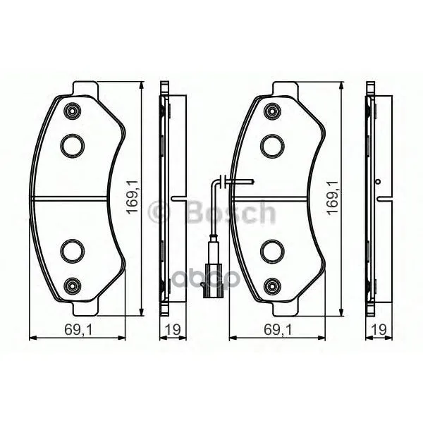 Колодки Тормозные Дисковые Premium 2, Передн, Citroen: Jumper 06- Peugeot: Boxer 06- Fiat Ducato 06- Bosch арт. 0986495095