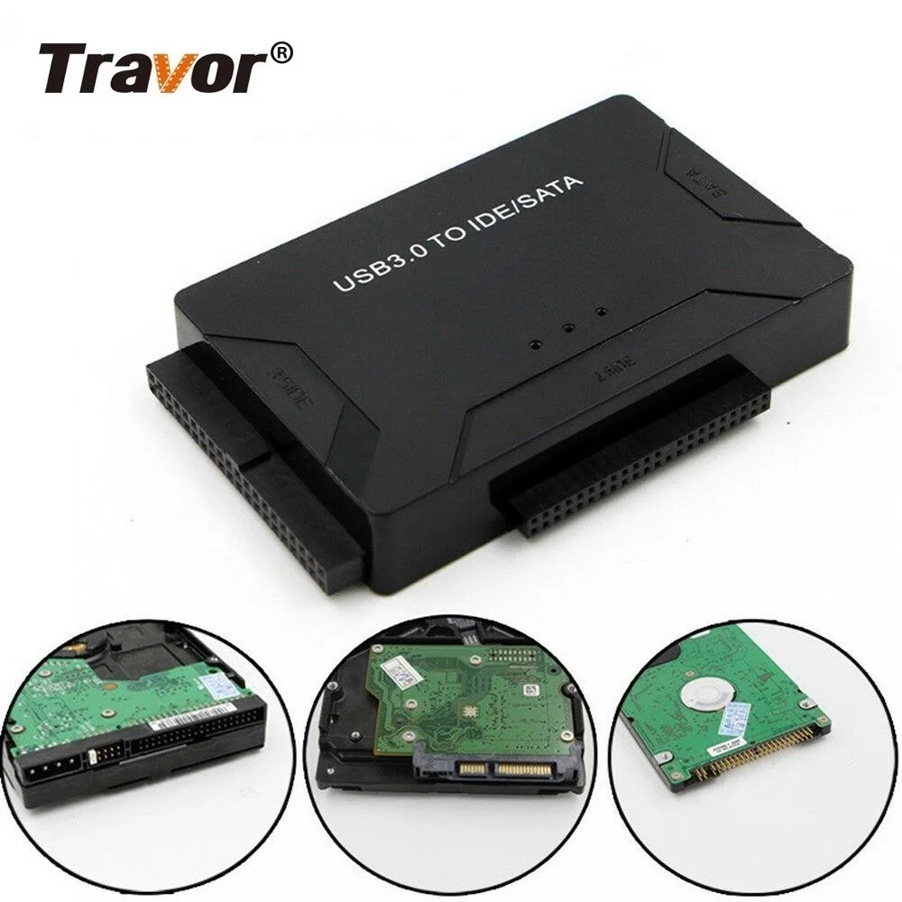 

Travor USB 3.0 to 2.5/3.5/5.25 ide SATA hard drive adapter Hard Disk Drive HDD SSD USB Converter SATA Adapter Cable