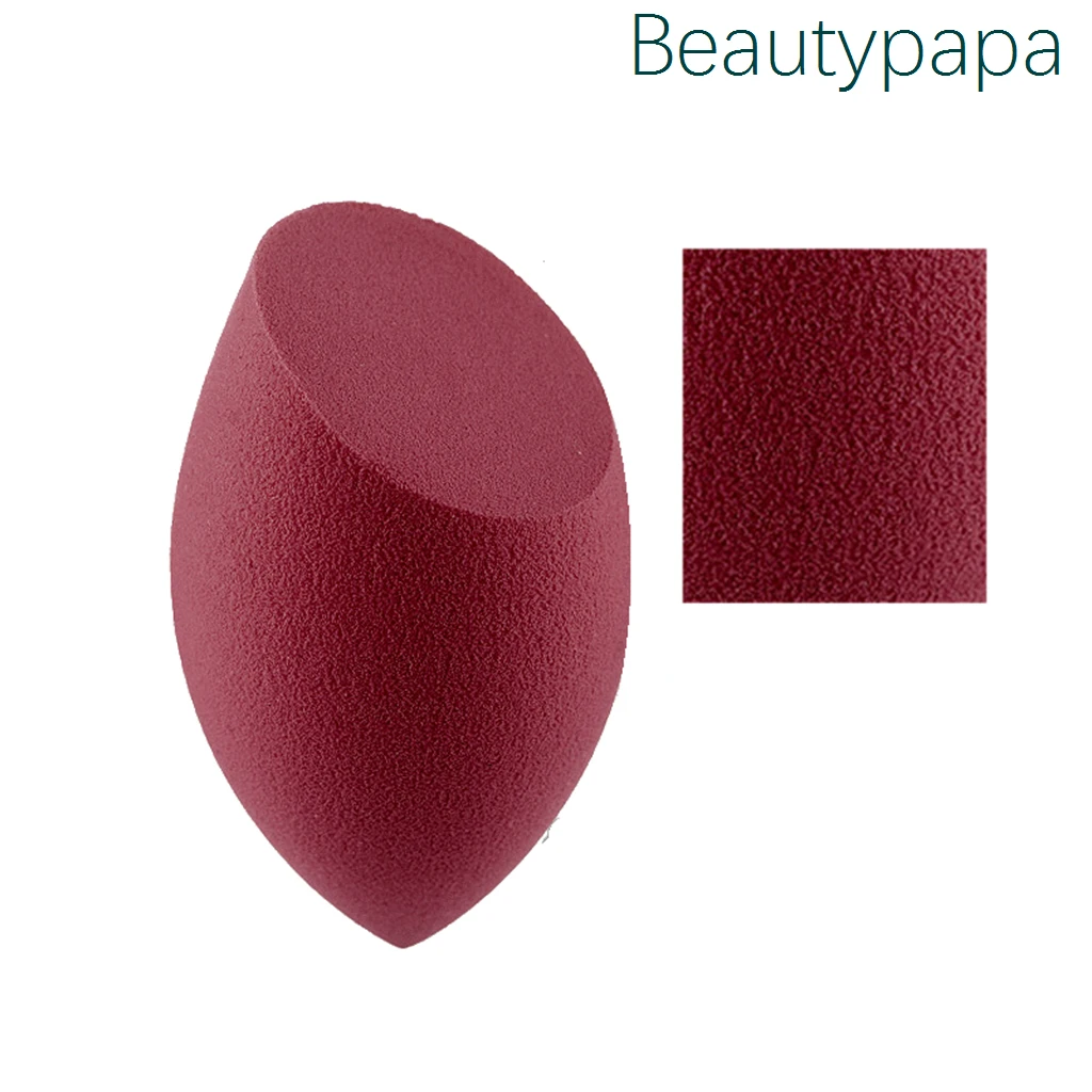 Licuadora de belleza винно-красный блендер коническая Красота Макияж Губка косметическая пуховка для пудры гладкая основа консилер-мягкий