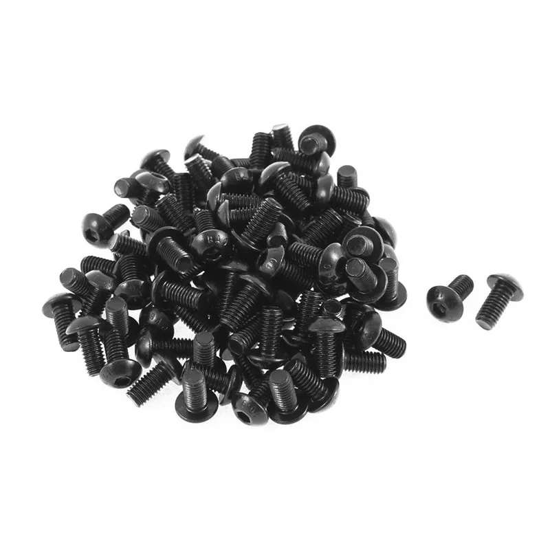 

M5x10mm 10.9 Alloy Steel Button Head Hex Socket Cap Screw Bolt 100pcs