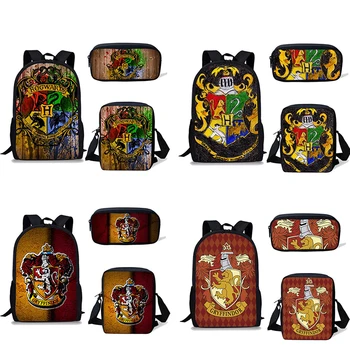 

3PCS Backpack Travel School Supplies Printing Children SchoolBags Magic Satchel High Quality Large Capacity Backpacks Laptop