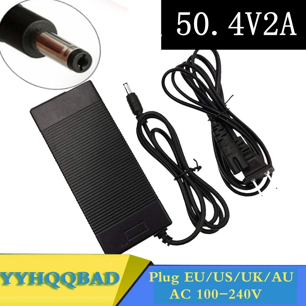 50.4V2A зарядное устройство 50 4 V 2A литий ионное для 12S литиевый аккумулятор|plug piercing|plug