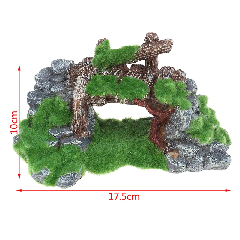 Аквариум Рок Пещера дерево мост аквариум орнамент рокерия Ландшафтный декор 1 шт. Аквариум Украшение вид на горы