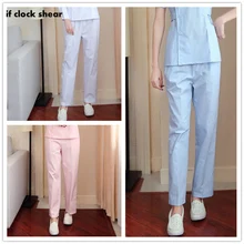 Эластичный пояс карман стоматологическая клиника спецодежда медицинская Pet больница брюки медсестра Доктор брюки хирургическая рабочая одежда для женщин и мужчин