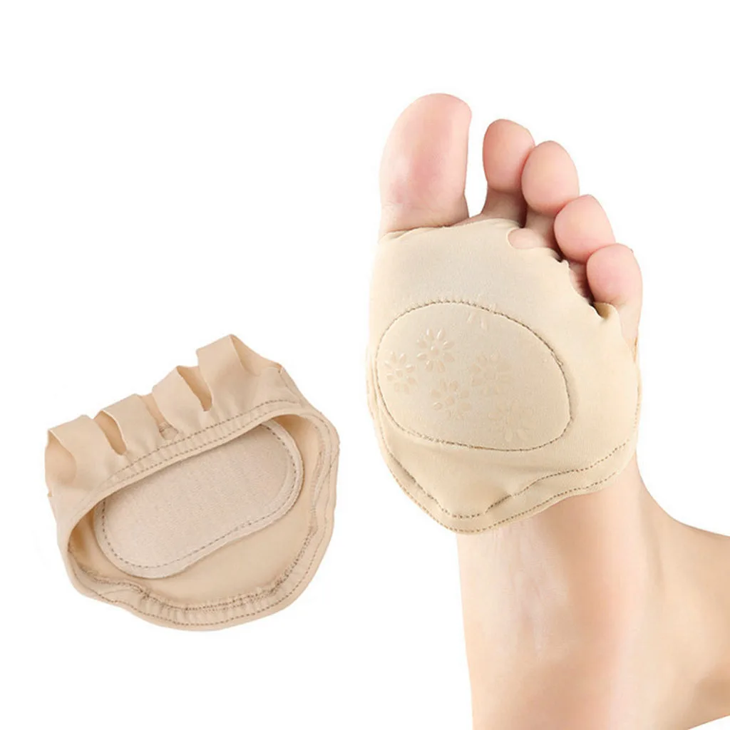 

1 Pair Foot Pads Cushion Forefoot Metatarsal Cushion Nylon &Memory Foam Metatarsal/Ball Foot Cushion Pads Half Socks Sore Insole
