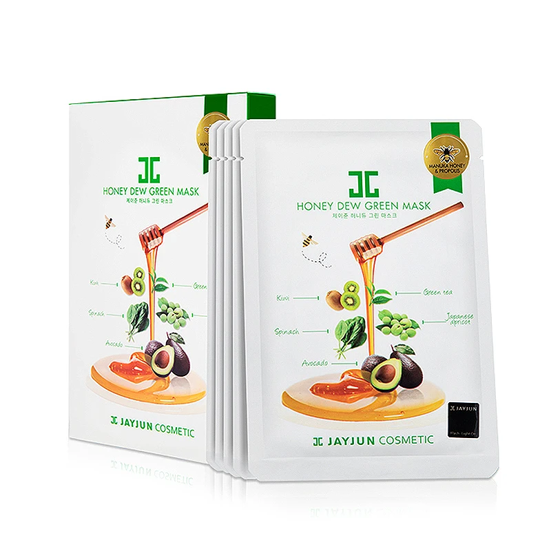 Косметическая маска JAYJUN Shuiguang Manukau honey green увлажняющая из овощей Корейская для