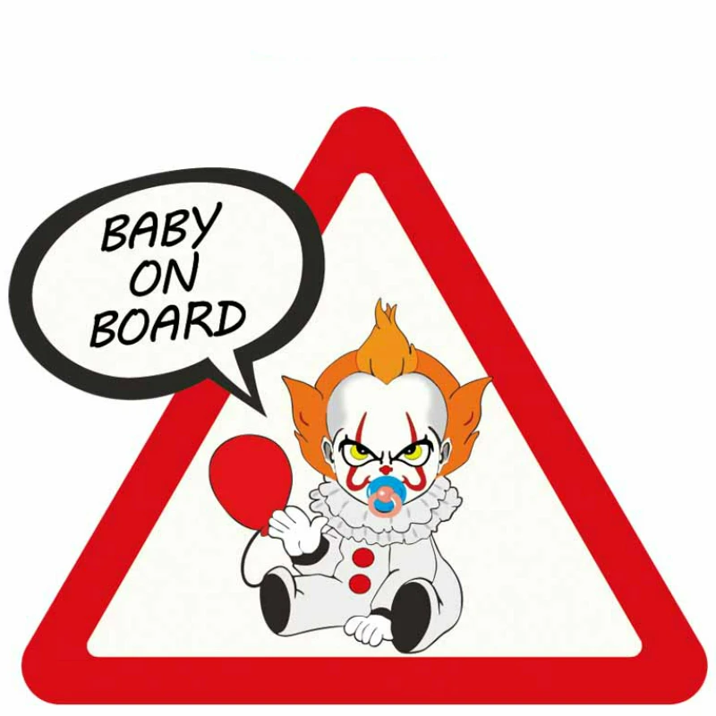 

Aliauto Funny Triangle sign baby on board Car Sticker warning Sticker Motorcycle Skateboard Laptop Vinyl Decals 16cmX13cm