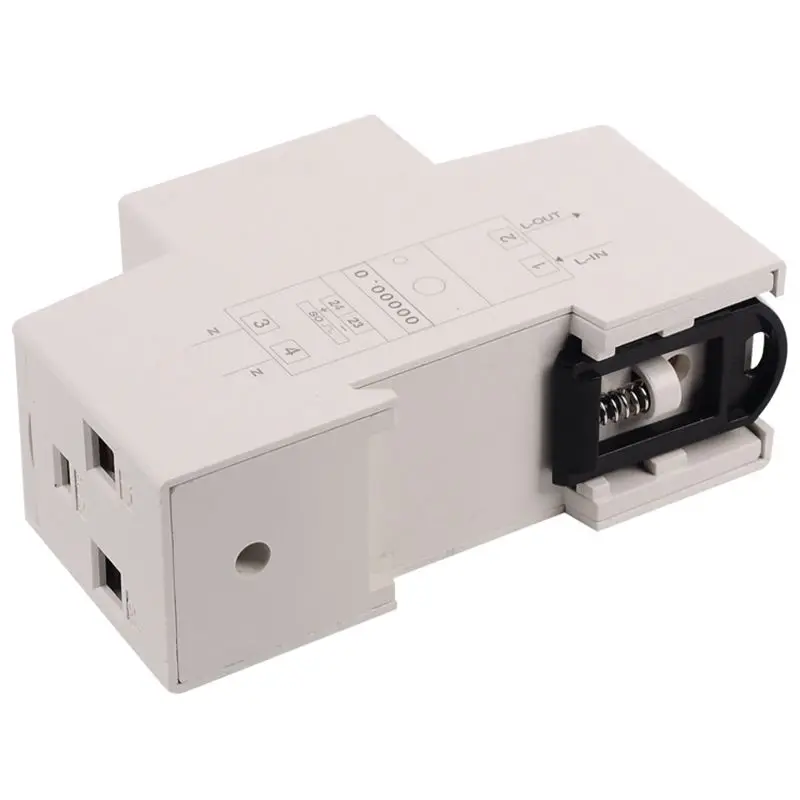 Hot Din Rail Single Phase Wattmeter Power Consumption Watt Electronic Energy Meter kWh 5-80A 230V AC 50Hz with Reset Function