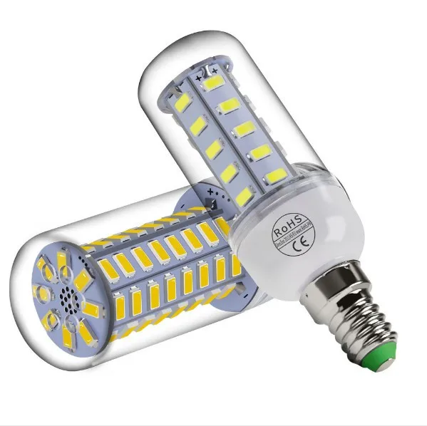 E27 Светодиодный светильник E14 SMD5730 220 В кукурузная лампа 24 36 48 56 69 72 светодиодный s