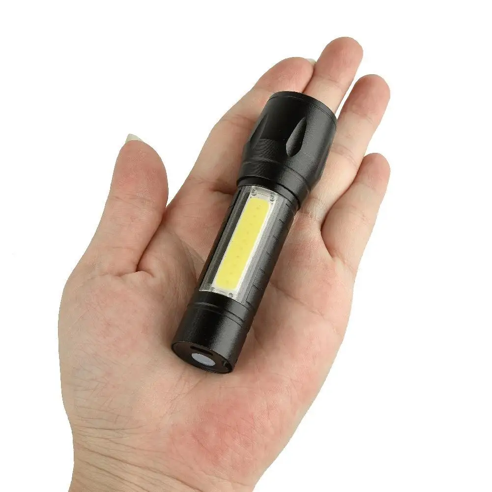 Portable Mini Led Flashlight Torch XPE-COB Adjustable 4 Modes Camping Light Portable Flashlight Super Bright Flashlight