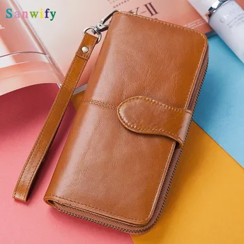 

Leather Fashionable Women's Handbag Multi-function Long Zipper Multi-card Large Capacity Wallet