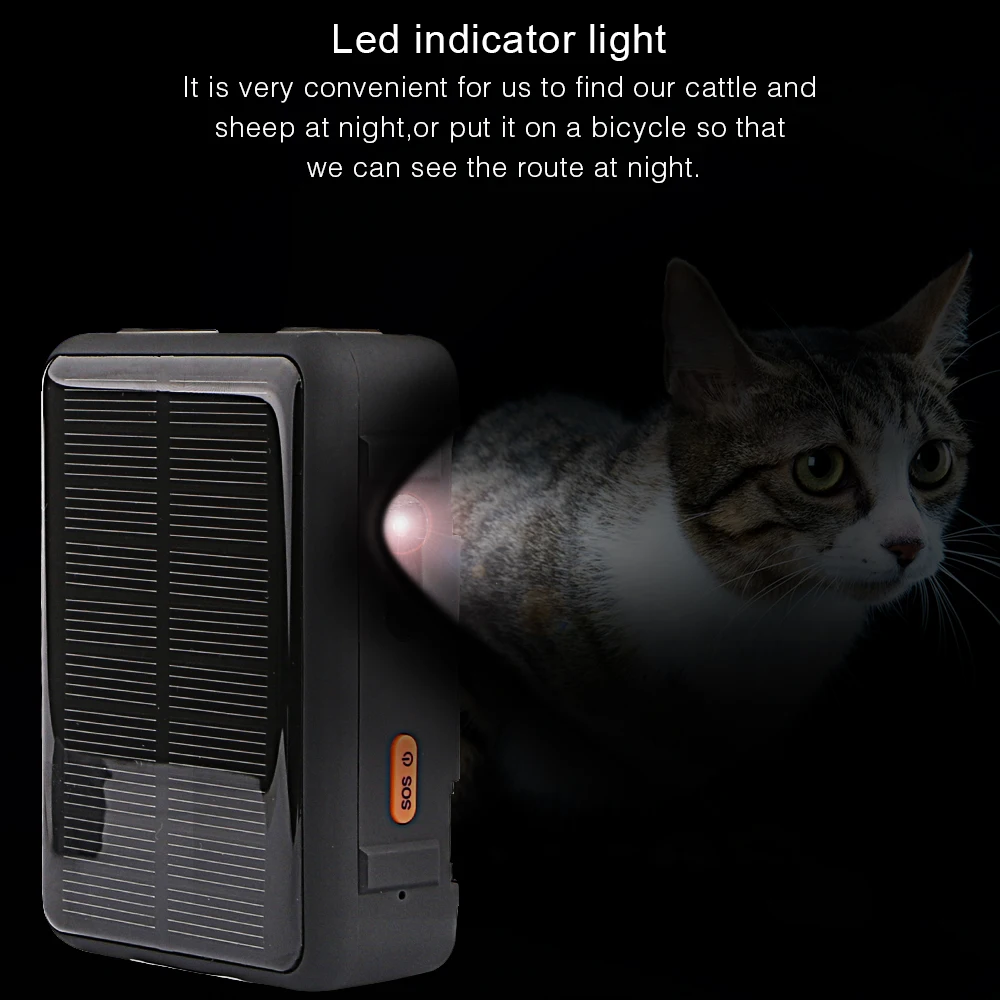 US $86.99 4G GPS Tracker Car Cow GPS Tracker Solar Tracker Waterproof For Boat Horse Remote Control SOS Voice Monitor LED Light Free APP