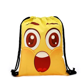 

drawstring yellow Backpack drawstring bag fashion Women printing travel softback men Casual bags Women's shoulder Funny Small