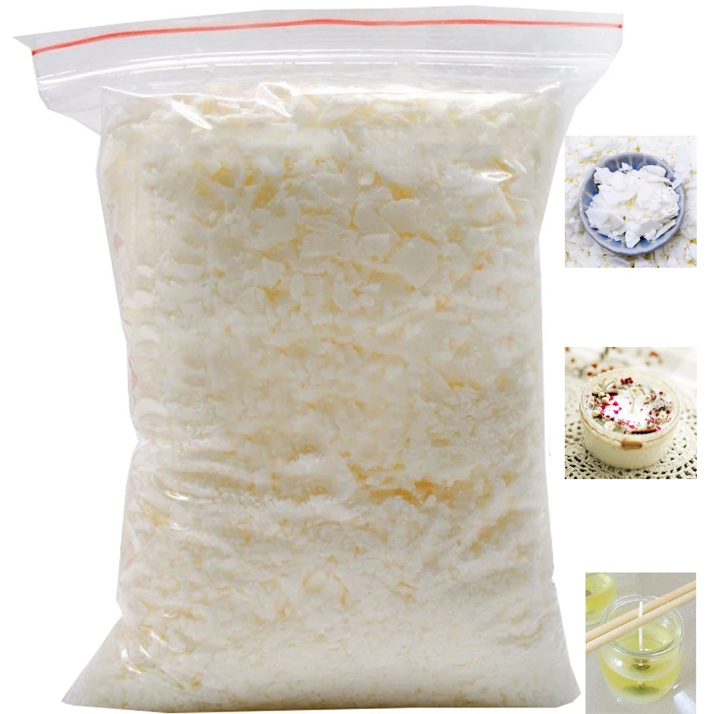 

High Qualit 1000g/Pack 100% Pure Soy Wax for Candle Making DIY Candle Material Flake Candle Wax Smokeless Waxed DIY Candles