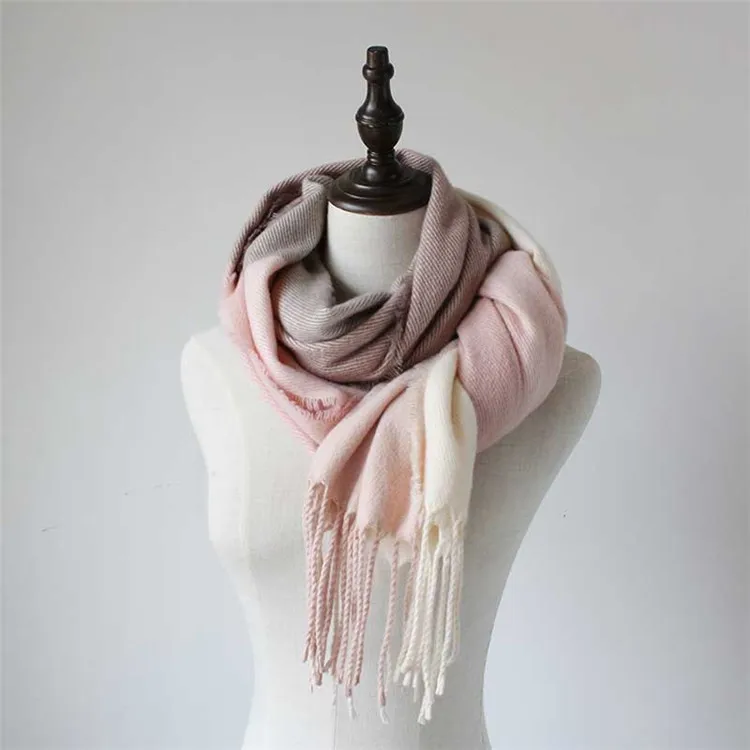 Роскошный брендовый клетчатый кашемировый шарф, зимний женский шарф, британский классический клетчатый шарф, теплая накидка для женщин, толстые длинные женские палантины