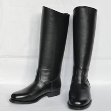 Honor Guard Soldier/Лучшие Кожаные Полусапожки из натуральной кожи для верховой езды; высокие сапоги для верховой езды; кожаные леггинсы