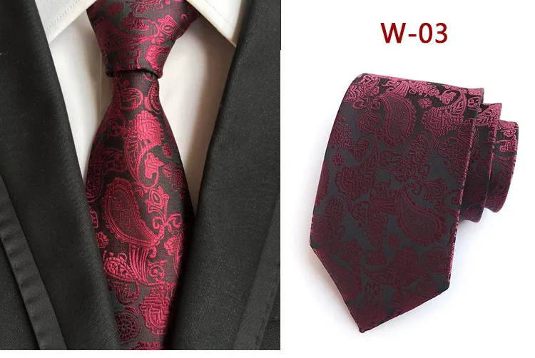 Мужской Жаккардовый тканый цветочный галстук с узором пейсли для свадебной вечеринки, праздника, элегантный галстук со стрелкой на шею из полиэстера, 8 см, облегающий галстук в деловом стиле, подарок, галстук