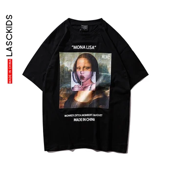 

Mona Lisa Graphic T shirts Aesthetic Tee Shirt Men Women Tshirt Summer Tops Cotton Hip Hop Streetwear T-shirts Casual KO717