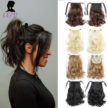 

LUPU 12 Inch Short Roll Drawstring Horsetail Hair Accessories 7 Colors Available Synthetic Synthetic High Temperture Fiber