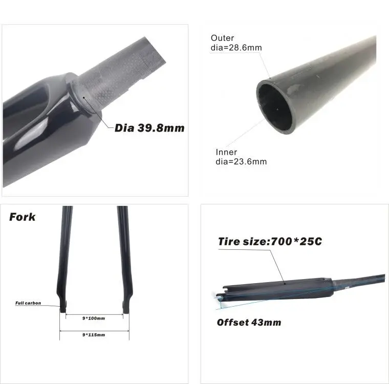 Best Carbonfan new Aero 700c Carbon Track Bike Frame UD weave Fixed gear Carbon bike frame/fork/seatpost 48/51/54/57cm 6
