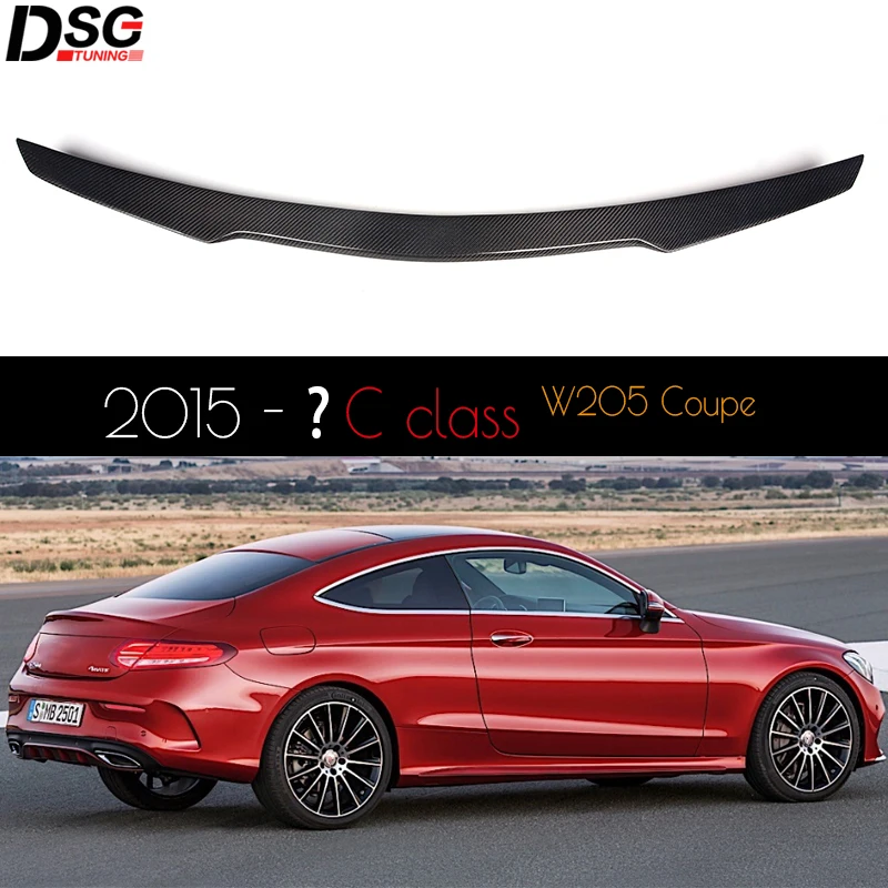 Задний спойлер для багажника C Class 2015-2022 2 двери купе C205 3K саржа углеродное волокно