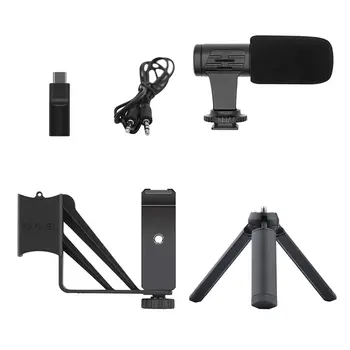 

3.5mm Microphone Phone Stabilizer Gimbal Audio Adapter Connector Phone Mount Holder Desktop Tripod Set for OSMO Pocket