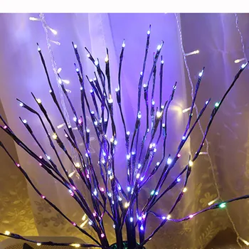 

20 Bulbs Led Willow Branch Lamp Floral Lights 2 Modes Tree Branch Lights Christmas Party Home Holiday Birthday Decoration Gift