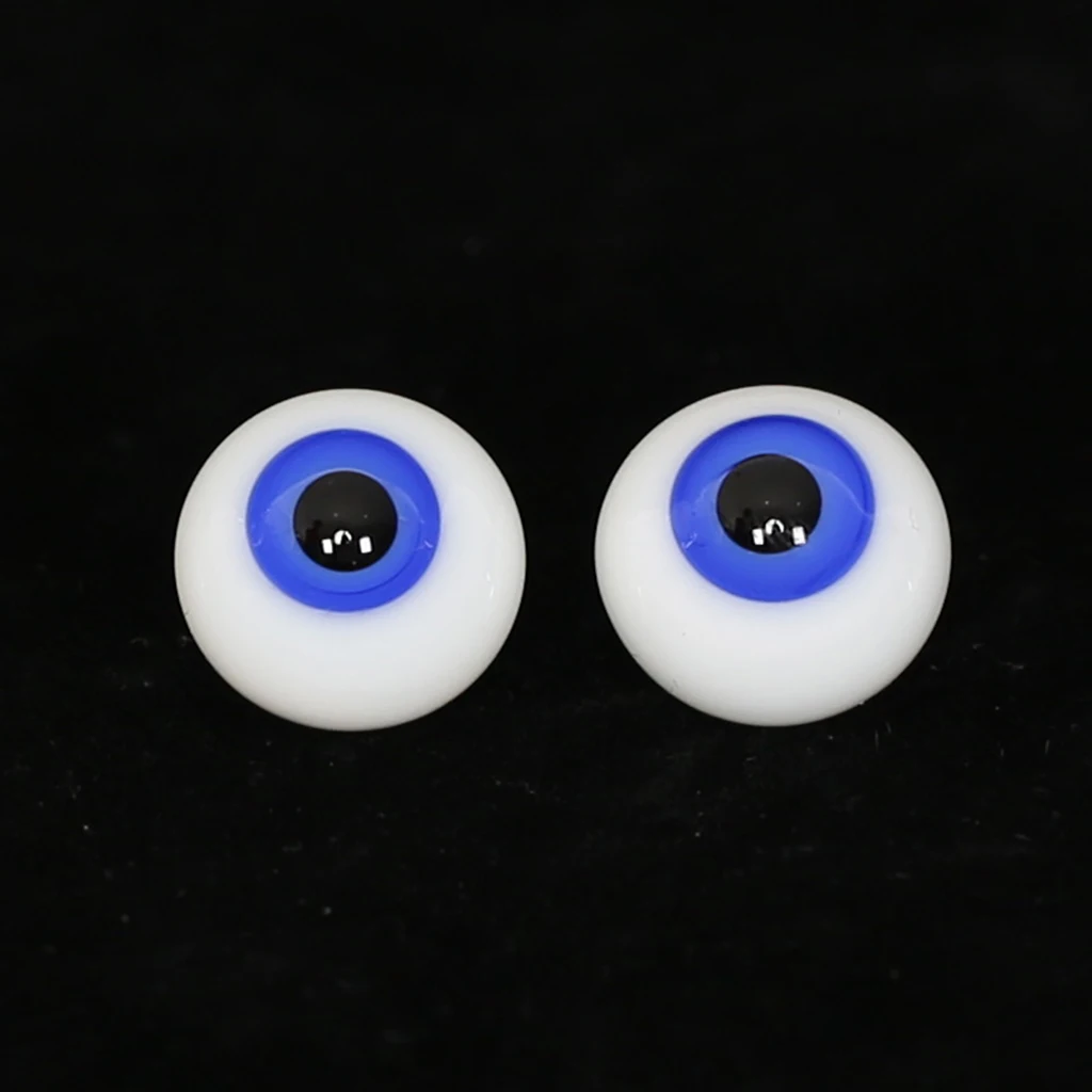 2Pcs 10mm Glass Round Eyeballs for BJD Dolls and Toys DIY Making Craft Supplies New
