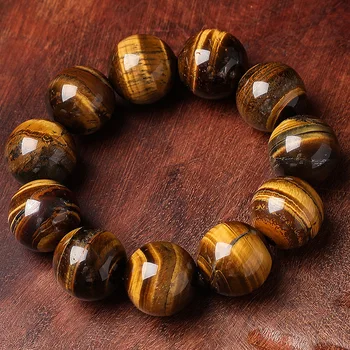 

NIUYITID 2020 New High Quality Tiger Eyes Stone Bead Bracelet For Men Male Jewellery Homme 14 16 18 20 mm
