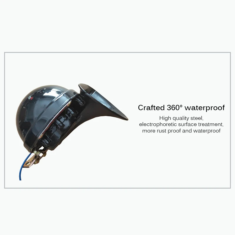 AOZBZ 300 дБ 12 В 24 в черный Электрический Улитка воздушный рожок бушующий звук автомобиля Стайлинг громкий для автомобиля мотоцикла грузовика лодки
