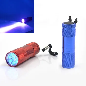 

Portable Mini UV Lanterna 395nm 9 LED UV Flashlight Waterproof Ultraviolet Lamp for Money Check Marker Detection Purple Light