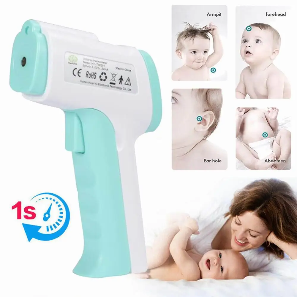 

Forehead Gun Non Contact Infrared Baby Thermometer LCD Body Temperature Fever Digital IR Measurement Tool Gun for Baby Mother
