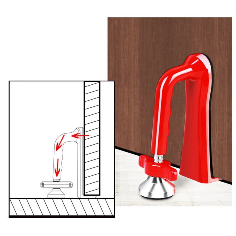 

SHGO HOT-Effective Door Closer Jammer Lockdown Lock-Security Device for Travel Hotel Door