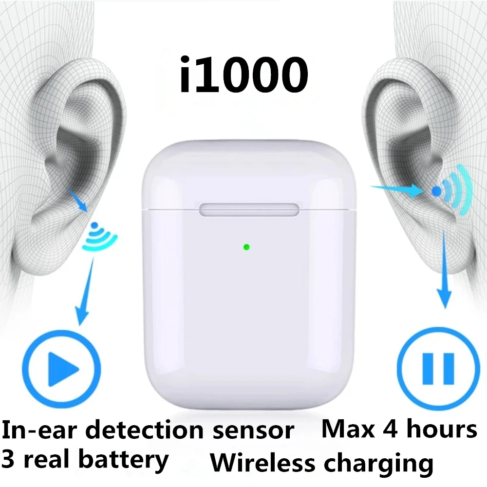 AMTERBEST I1000 TWS Реплика 1:1 Bluetooth наушники Беспроводной наушники 5D супер бас наушники Pk I30 I60 I200 I500 TWS