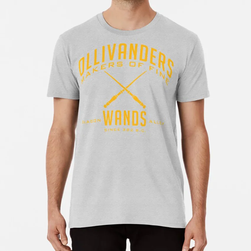 Ollivander's Wands футболка палочки магазин diagon alley magic ollivanders - Цвет: Серый