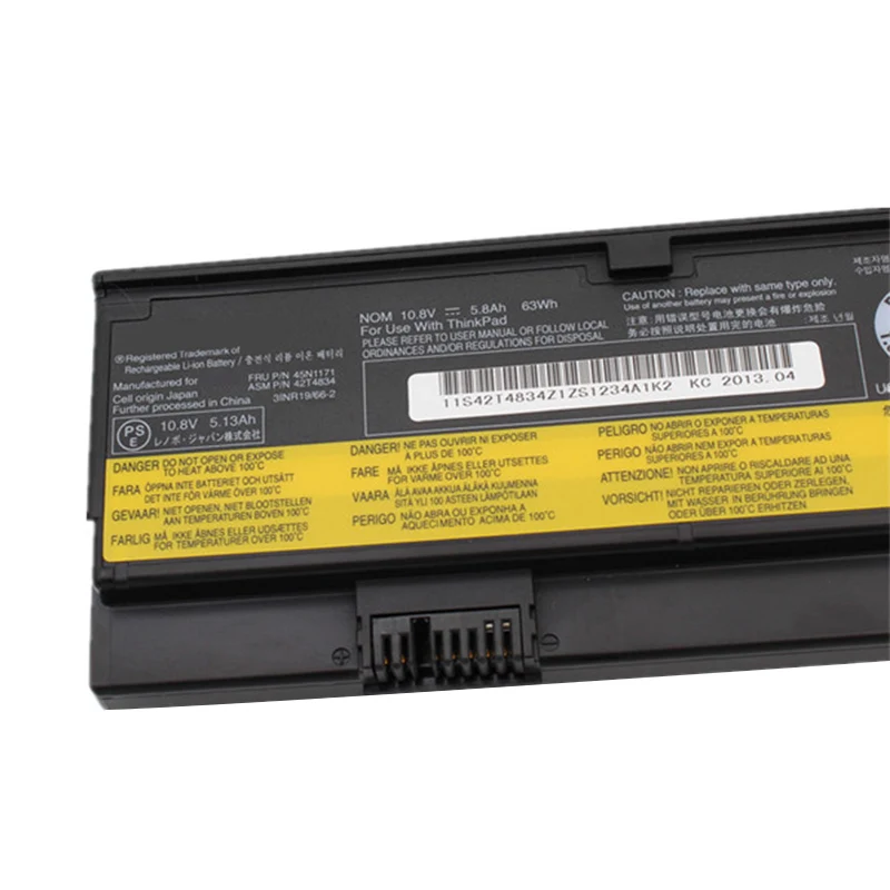 HanGreat Новый 45N1171 42T4834 Аккумулятор для ноутбука Lenovo ThinkPad X200 X200S X201 X201S X201I 63WH