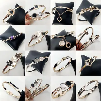 

30 Pcs/lot top quality women fashion stainless steel bangles lot luxury bangles jewelry wholesale 1029-68