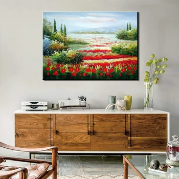 

Landscape handmade thick texture oil painting on canvas customization wall art painting home decor gift
