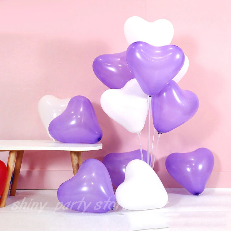 10inch 20/30pcs Love Heart Latex Balloons Wedding Decoration Celebration Valentine's Day Birthday Party Helium Balloon