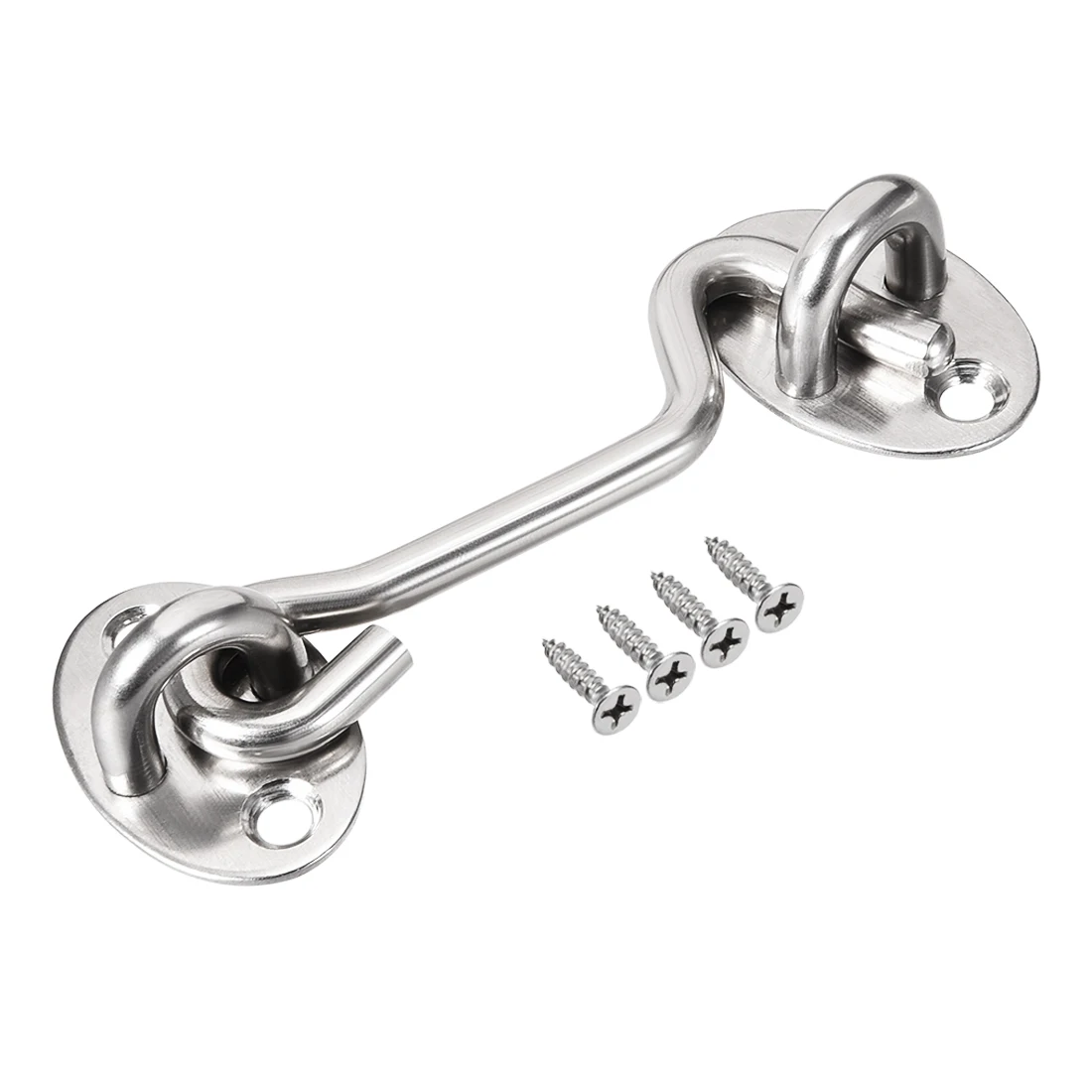 

uxcell 3" Cabin Hook Eye Latch Gate Door Swivel Window Hook Stainless Steel with Mounting Screws 1pcs