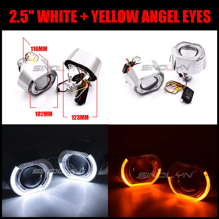 プロジェクター renon Ronan-キセノンミニプロジェクター,2.5インチ