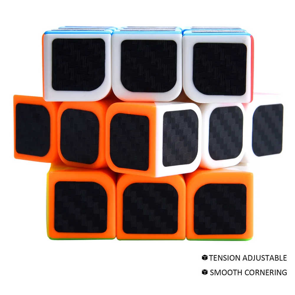 Обучающие игрушки для детей 3x3x3 speed Cube наклейка из углеродного волокна для гладкой Волшебная кубическая мозаика T813