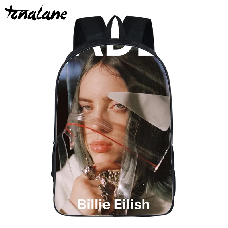 Billie Eilish поп-рюкзак со звездами, детские школьные сумки, рюкзак в стиле хип-хоп для девочек-подростков, повседневный рюкзак для мальчиков, повседневные дорожные сумки - Цвет: 8